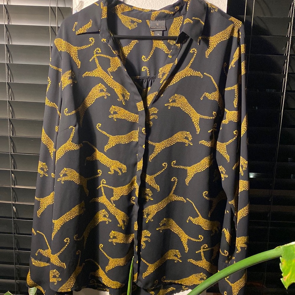 Cat Print Blouse